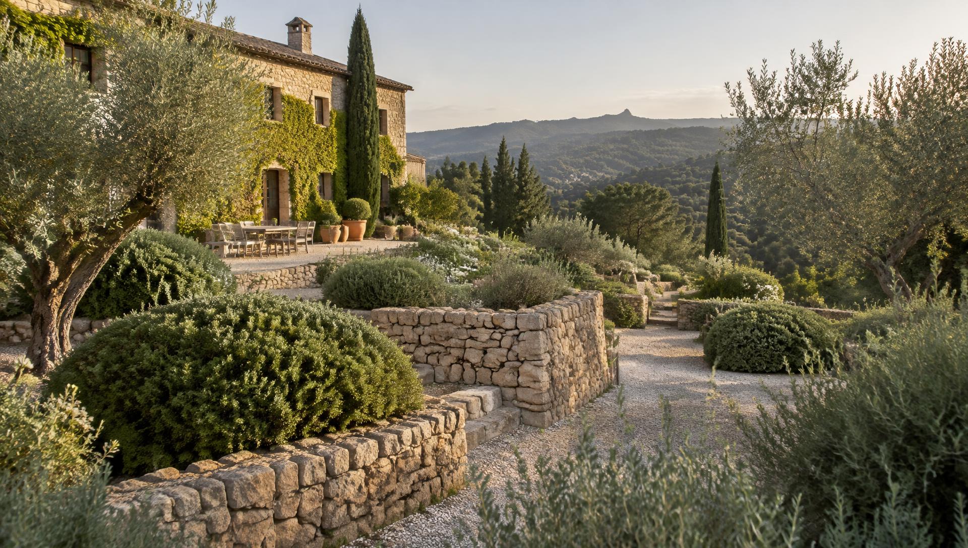 Jardí mediterrani amb murs de pedra seca (imatge provisional)